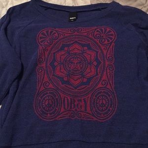 Obey cropped sweatshirt